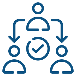 Image of an organization's hierarchy showing delegation
