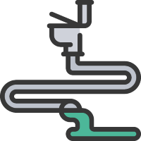 Image of a toilet sewer pipe